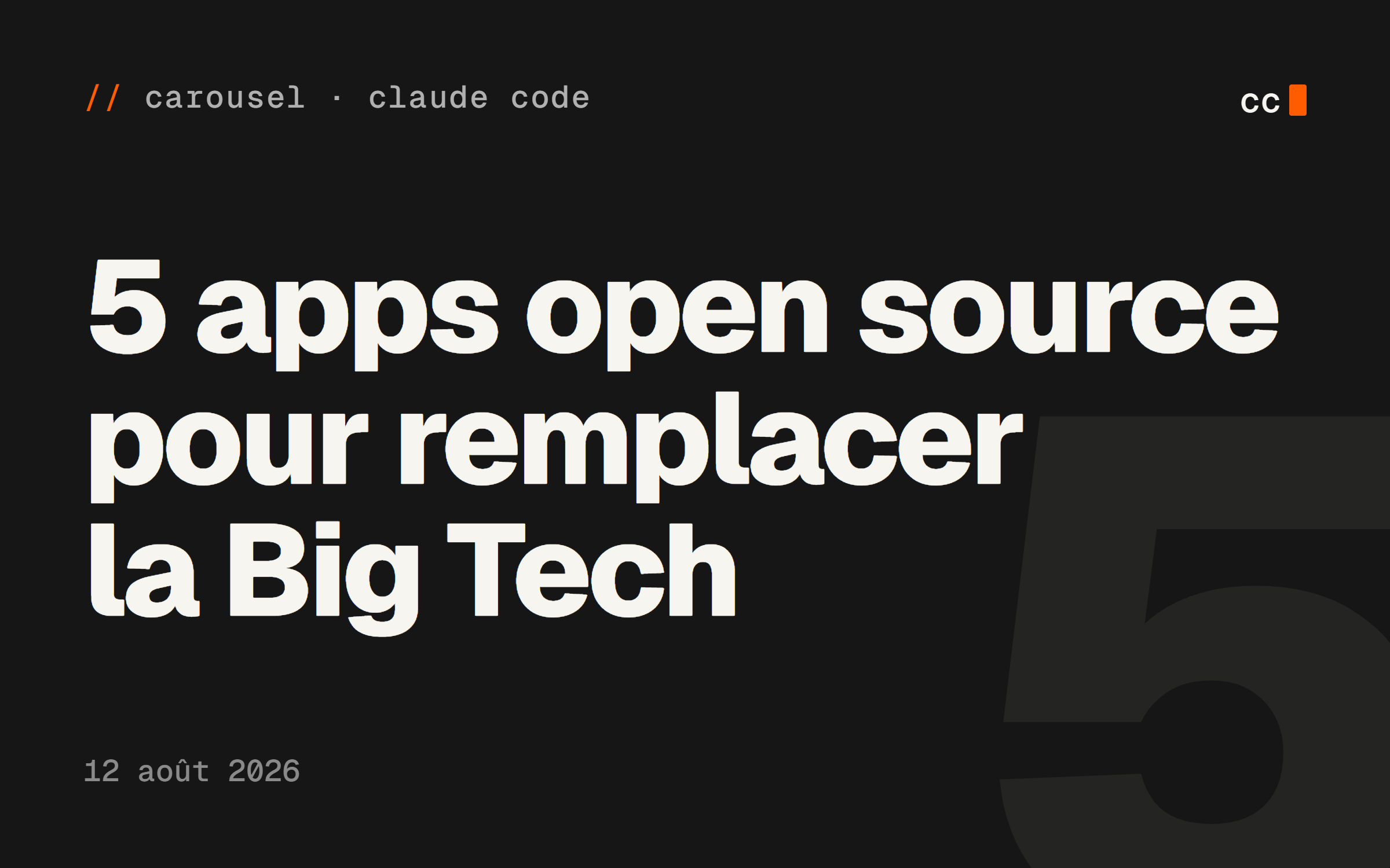 5 apps open source pour remplacer la Big Tech