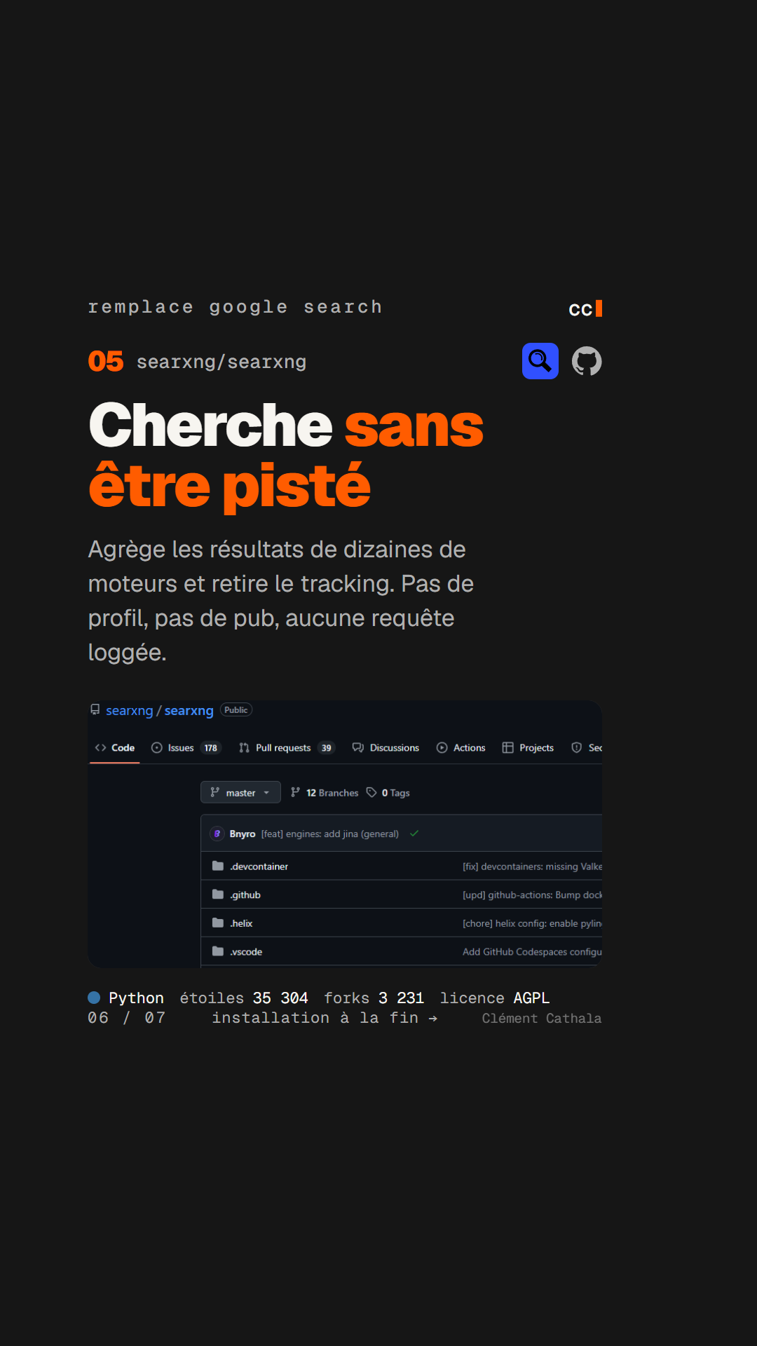 SearXNG, méta-moteur de recherche sans tracking, pour remplacer Google Search